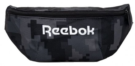 Поясная сумка, набедренная сумка, бананка Reebok Active Core черная с серым пикс. . фото 5