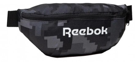 Поясная сумка, набедренная сумка, бананка Reebok Active Core черная с серым пикс. . фото 4