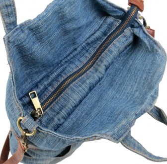 Женская джинсовая сумка Fashion jeans bag синяя Jeans8059 blue
Описание:
	Поверх. . фото 7