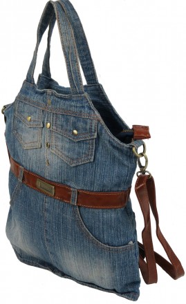 Женская джинсовая сумка Fashion jeans bag синяя Jeans8059 blue
Описание:
	Поверх. . фото 4