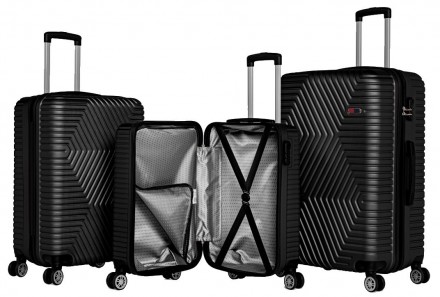 Средний пластиковый чемодан на колесах 70L GD Polo черный 60k001 medium black
Оп. . фото 6
