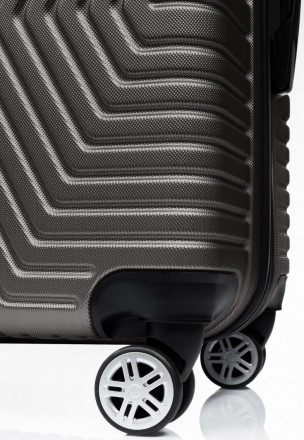 Средний пластиковый чемодан на колесах 70L GD Polo серый 60k001 medium grey
Опис. . фото 4