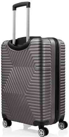 Средний пластиковый чемодан на колесах 70L GD Polo серый 60k001 medium grey
Опис. . фото 3