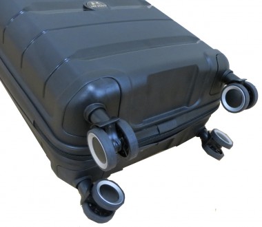 Пластиковый маленький чемодан из полипропилена 40L My Polo черный 70c05 small bl. . фото 8