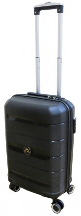 Пластиковый маленький чемодан из полипропилена 40L My Polo черный 70c05 small bl. . фото 3