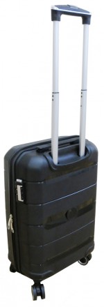 Пластиковый маленький чемодан из полипропилена 40L My Polo черный 70c05 small bl. . фото 5