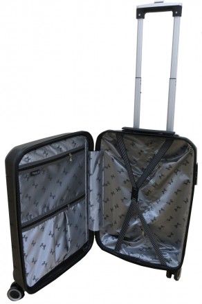 Пластиковый маленький чемодан из полипропилена 40L My Polo черный 70c05 small bl. . фото 7
