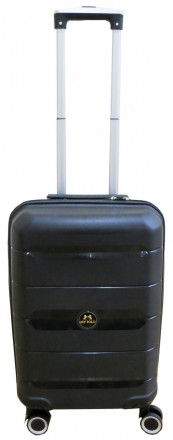 Пластиковый маленький чемодан из полипропилена 40L My Polo черный 70c05 small bl. . фото 2