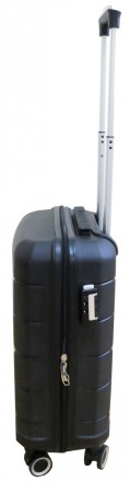 Пластиковый маленький чемодан из полипропилена 40L My Polo черный 70c05 small bl. . фото 6