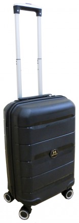 Пластиковый маленький чемодан из полипропилена 40L My Polo черный 70c05 small bl. . фото 4
