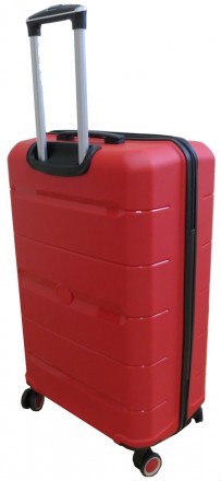 Большой чемодан на колесах из полипропилена 93L My Polo, Турция красный 70c05 la. . фото 6