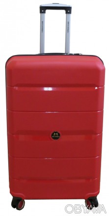 Большой чемодан на колесах из полипропилена 93L My Polo, Турция красный 70c05 la. . фото 1