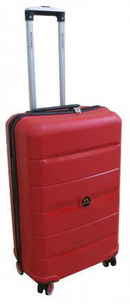 Средний чемодан из полипропилена на колесах 60L My Polo, Турция красный 70c05 me. . фото 2