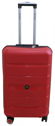 Средний чемодан из полипропилена на колесах 60L My Polo, Турция красный 70c05 me. . фото 3