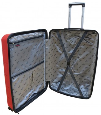Средний чемодан из полипропилена на колесах 60L My Polo, Турция красный 70c05 me. . фото 7