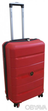 Средний чемодан из полипропилена на колесах 60L My Polo, Турция красный 70c05 me. . фото 1