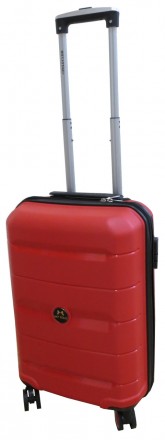 Пластиковый маленький чемодан из полипропилена 40L My Polo красный 70c05 small r. . фото 3