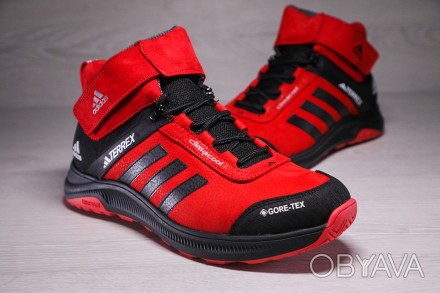 Зимние кожаные ботинки, кроссовки термо, Adidas Terrex Swift Gore-Tex 42