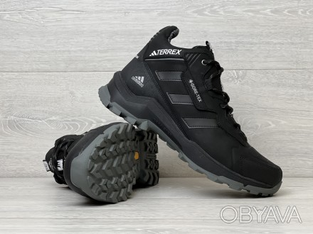 Спортивные кожаные ботинки, кроссовки зимние термо Adidas Terrex Gore-Tex 41