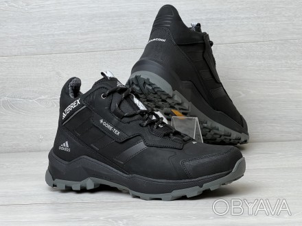 Спортивные кожаные ботинки, кроссовки зимние термо Adidas Terrex Gore-Tex 45