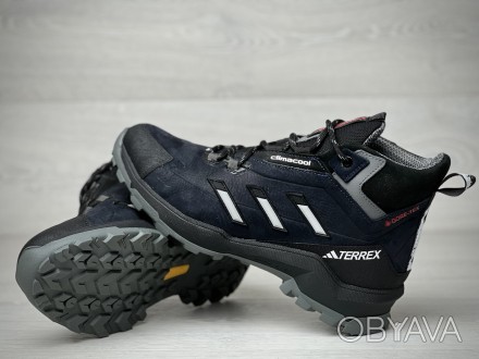 Зимние кожаные ботинки, кроссовки термо, Adidas Clima Gore-Tex Denim