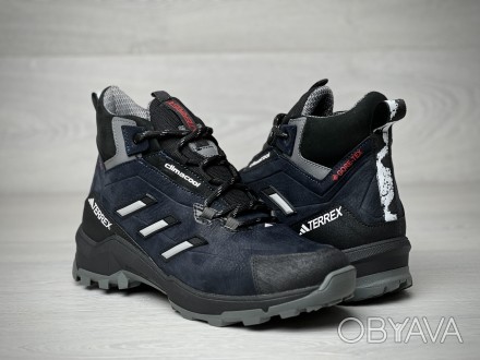 Зимние кожаные ботинки, кроссовки термо, Adidas Clima Gore-Tex Denim 41