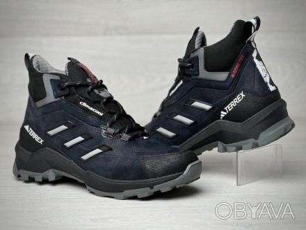 Зимние кожаные ботинки, кроссовки термо, Adidas Clima Gore-Tex Denim 42