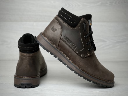 Шкіряні зимові черевики на хутрі CAT Brown Boots
CAT — не просто гарне взуття, а. . фото 13