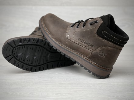 Шкіряні зимові черевики на хутрі CAT Brown Boots
CAT — не просто гарне взуття, а. . фото 9