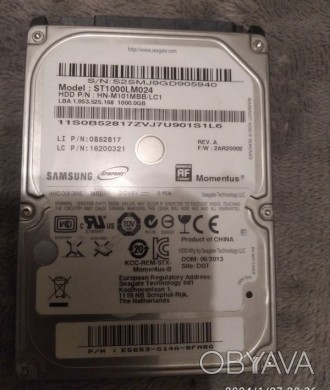 Жесткий диск Samsung 1TB 2.5
Жесткий диск б.у. Рабочий
Смарт на фото. 
Цена б. . фото 1