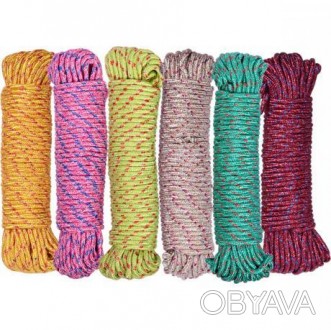 Мотузка побутова плетені використовується для сушки білизни, ручної та машинної . . фото 1