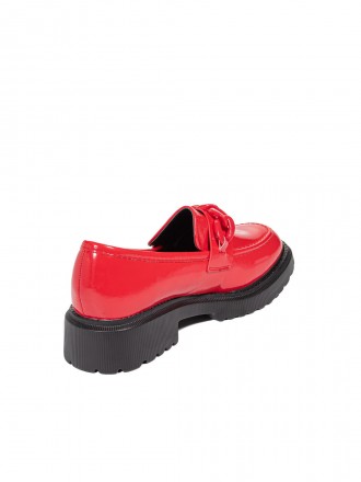 Стильні жіночі туфлі лофери яскравого червоного кольору.Верх з якісної екошкіри . . фото 6