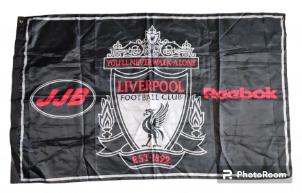 Футбоьный флаг-баннер Reebok FC Liverpool, размер 120х75см, в хорошем состоянии. . фото 3