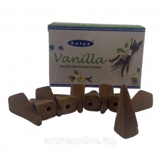 Ароматические конусы Vanilla Backflow Dhoop Cone (Ваниль)
Производство Satya Инд. . фото 2