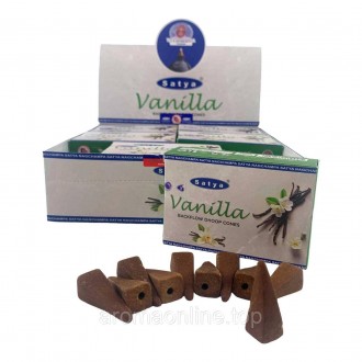 Ароматические конусы Vanilla Backflow Dhoop Cone (Ваниль)
Производство Satya Инд. . фото 3