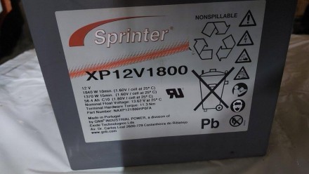Аккумулятор Sprinter XP12V1800 AGM 12В 56.4Аh гелевий акумулятор АКБ
Razborka.cl. . фото 3