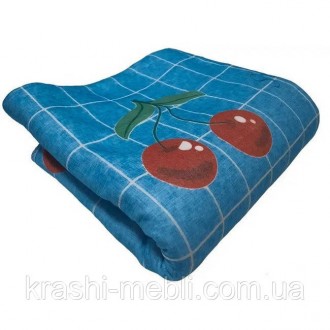 Электропростынь Electric blanket 5714 150х160 см, голубая с вишнями 
Электропрос. . фото 2