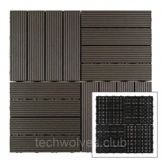 Деревинно-полімерна композитна плитка - інноваційний матеріал, що об'єднує ПВХ, . . фото 7