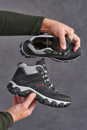 Підліткові черевики шкіряні зимові чорні Splinter Boy 3211 на меху
Усередині нат. . фото 5