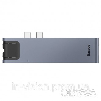 Baseus Thunderbolt C Pro Seven-in-one - це компактний USB-хаб з широким набором . . фото 1