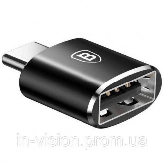 Переходник Baseus USB Female to Type-C Male представляет собой миниатюрный адапт. . фото 3