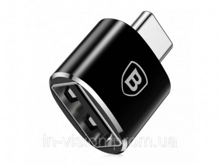 Переходник Baseus USB Female to Type-C Male представляет собой миниатюрный адапт. . фото 2