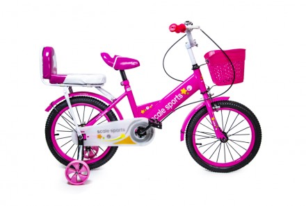  Дитячий двоколісний для дівчаток велосипед "Scale Sports 16 дюймів" Рожевий T15. . фото 3