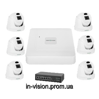 Комплект видеонаблюдения для частного дома на 6 камер Готовые комплекты видеонаб. . фото 2