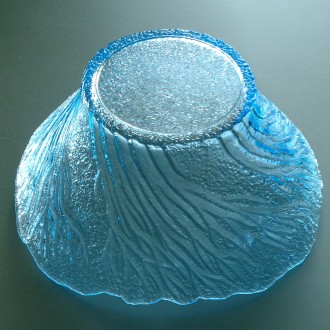 Красивая винтажная ваза для салата из художественного купоросного стекла.
Произ. . фото 5