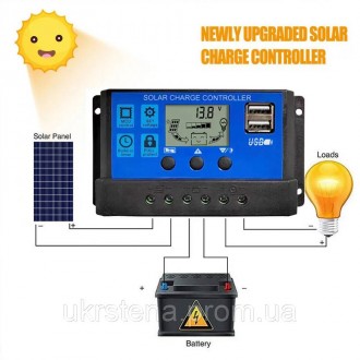 Цей контролер для сонячних панелей призначений для автоматичного заряджання та р. . фото 3
