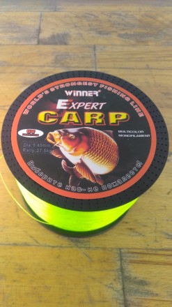 Winner Carp Expert Fluo Yellow - високоякісна моножилка середньої жорсткості, ма. . фото 8