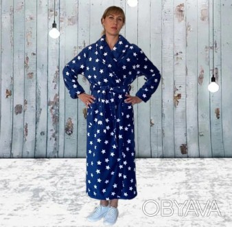 Женский зимний халат без капюшона