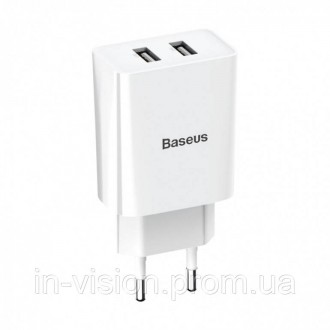 Сетевое зарядное устройство Baseus Speed Mini Dual позволяет заряжать два устрой. . фото 2