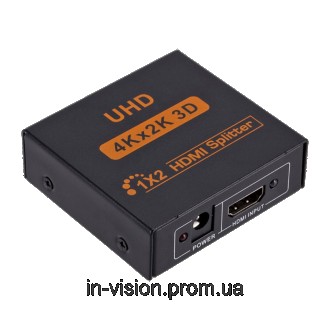 HDMI спліттер 1x2 4К - HDMI спліттер/розгалужувач, який дозволяє використовувати. . фото 2